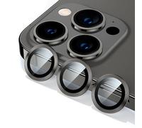 Generic Lot de 3 protecteurs d'objectif d'appareil photo en métal pour iPhone 15 Pro - Noir, argent, or, bleu foncé, graphite clair, bleu Far Peak Blue, couleurs éblouissantes