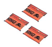 generic Lot de 3 Rubans D'avertissement d'halloween de 6 Mètres Chacun, Largeur de 8 Cm, Longueur Réglable, Motif Tête de Mort, Orange Vif, Accessoires d'halloween pour Fête