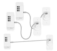 Generic Lot de 3 Verrous de Fenêtre Garçon et Filles en Abs Blanc Code, sans Perçage ni Trace, Protection Sécurité pour Réfrigérateur, Congélateur, Tiroir et Armoire, Installation Facile