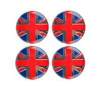 Generic Lot de 4 cache-moyeux autocollants à carreaux pour Mini Cooper JCW One PJ07 Motif drapeau du Royaume-Uni 52 mm