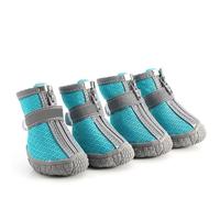 Generic Lot de 4 Chaussures Respirantes pour Petit Chien avec Bandes Réfléchissantes, Protection des Pattes de Chiot, pour L'extérieur, Adaptées pour la Randonnée, l'escalade, la Marche, Le Camping,