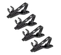 Generic Lot de 4 Clips Micro Lavalier avec Protection Douce du Tissu pour les Professionnels, Clips Métalliques élégants à Réduction de Bruit pour les Présentateurs (BLACK)