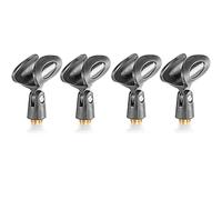 Generic Lot de 4 pinces de rechange MZQ1 pour microphone sans fil Sennheiser XS avec adaptateurs à vis mâle 5/8 vers femelle 3/8, noir