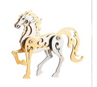 generic Lot de 45 puzzles 3D en métal avec coq du zodiaque fait à la main, modèle en métal, puzzle mécanique 3D pour adultes à construire