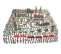 Generic Lot de 450 mini soldats - Avec 69 accessoires - Jouet militaire pour homme - Cadeau pour enfants et adultes