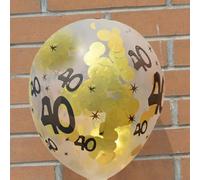 Generic Lot de 5 Ballons en Latex pour 40e Anniversaire, Parfaits pour les Décorations de Fête et les événements à Partir de 40 Ans, Matériau Durable, Décorations D'intérieur Faciles à Utiliser
