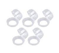 Generic Lot de 5 Couvercles de Protection pour Bouton de Cuisinière à Gaz, Design élégant à L'épreuve des Enfants pour les Cuisines Domestiques, Matériau PC Résistant aux Hautes Températures (Blanc
