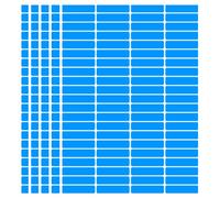 Generic Lot de 5 étiquettes autocollantes de couleur assortie pour point de croix - 4,6 x 1,1 cm - Bleu