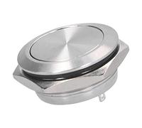 Generic Lot de 5 Interrupteurs à Bouton étanches en Acier Inoxydable à Dessus Plat pour Systèmes de Contrôle électrique, 0-220 V, Accessoires D'alimentation à Borne à Vis pour Voitures, Camions,