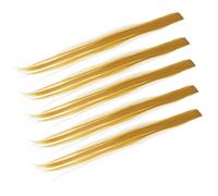 Generic Lot de 5 Pinces à Cheveux Colorées Colorées, Extensions de Cheveux Longs et Raides pour Femme, Adaptées aux Mèches de de Fête Cosplay, Longueur de Perruque de 21,7 Pouces, pour le Cosplay de