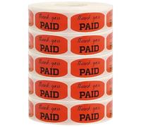 Generic Lot de 5 rouleaux d'autocollants « Thank You » - 5 000 étiquettes adhésives au total - Orange - 3,8 x 0,75 mm