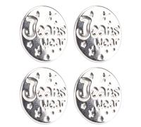 Generic Lot de 50 Boutons Décoratifs pour Pantalons en Acier Inoxydable de 17 Mm avec Vis, Design étoile Vintage pour une Installation Rapide sur les Pantalons, Vestes, Haute durabilité