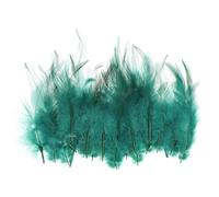 Generic Lot de 50 plumes de coq de selle de 7,6 à 15,2 cm, plumes naturelles en vrac, plumes pelucheuses pour attrape-rêves, boucles d'oreilles, pendentifs, vert foncé