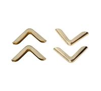 Generic Lot de 50 Protections D'angle de Livre en Fer Vintage pour Album Scrapbooking, Style Antique, Finition Bronze Léger, Protection pour Journal Intime pour Ordinateurs Portables (C103 couleur