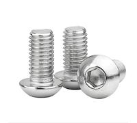 Generic Lot de 50 vis à tête cylindrique à six pans creux 6-32 cm, acier inoxydable 304 18-8, finition brillante, filetage entièrement machine, filetage grossier UNC, #6-32 x 0,6 cm