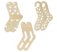 Generic Lot de 6 blocages à chaussettes en bois - Chaussettes de Noël - Pour exposition au crochet, fil à tisser, artisanat, tricot domestique