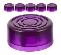 Generic Lot de 6 Bouchons de Pédale de Guitare Électrique en Plastique Violet, Embouts Protecteurs pour Pédales D'effet, Accessoires Compacts pour Effets de Guitare, Usage Pratique