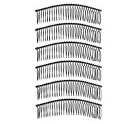 Generic Lot de 6 Peignes et Pinces à Cheveux En Métal, Accessoires Vintage pour Femmes, Matériau Solide, Idéal pour Les Créations Artisanales et Les Coiffures, Noir