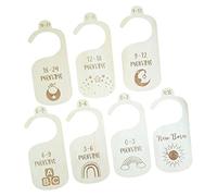 Generic Lot de 7 séparateurs de placard en bois pour bébé pour organisateur de vêtements pour chambre d'enfant, double face