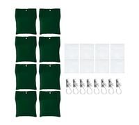 Generic Lot de 8 Poids pour Rideaux D'extérieur, avec Pinces Autocollantes, Sacs Lestés Robustes et Pratiques pour Rideaux et Drapeaux, Vert