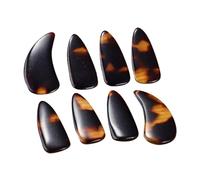 Generic Lot de 8 protège-doigts pour guzheng enfant, accessoires confortables pour les performances des enfants de 3 à 5 ans, Brun