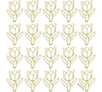 Generic Lot de 80 trombones décoratifs en métal doré pour bureau et école dans une boîte de rangement