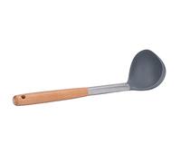 Generic Louche en Silicone Antiadhésive, Cuillère Résistante aux Rayures pour Servir des Soupes et des Ragoûts, Manche en Bois Confortable, 1 unité