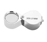 Generic Loupe de Poche Pliante Portable 30X 20X pour L'inspection de Lecture de Bijoux avec Coque en Forme de Larme et Boîte de Rangement, pour L'inspection des Diamants des Bijoutiers et Les (30