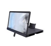 Generic Loupe D'écran de Téléphone Portable 12 ", Support Pliable, Grossissement 3x-5x pour Films et Vidéos, Matériau ABS (Black)