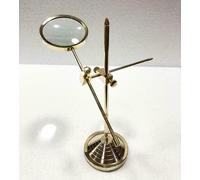 Generic Loupe marine nautique de table vintage en laiton loupe réglable de bureau en laiton antique loupe de Noël