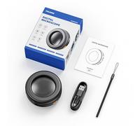 Generic Loupe Portable à Grossissement 500X avec écran IPS et Lumière LED à 3 Niveaux pour des Inspections Rapides Observations Détaillées Lecture de Petits Tirages Aventures en Plein Air Écran ABS