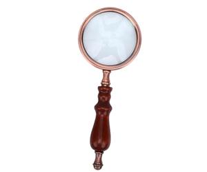 Generic Loupe Rétro 10X, Loupe à Main Antique pour Une Visualisation Détaillée et Une Décoration en Bois Massif 8,9 Pouces