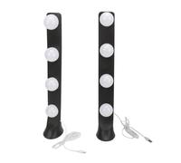 Generic Lumière de Remplissage en Streaming en Direct, 4 Ampoules, Lumière de Maquillage Portable Super Brillante, Interface USB A pour Salle de Bain (Black)