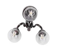 Generic Lumière en Verre argenté pour Maison de Poupée Miniature Rétro, Beau Mini Lustre de Maison de Poupée avec Batterie Intégrée, Miniatures de de en Verre en Métal, échelle 1 12, Diamètre de