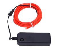 Generic Lumières de Fil, 2PCS EL ROUGE ROUGE AVEC 16,4 Pieds 5m 360 Degrés Coupés Coupés de Corde Lumineuses LED LED Flex Flex pour les Fêtes All Hallows Day Decoration