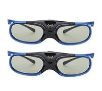 Generic Lunettes 3D DLP Link 144 Hz Lunettes Légères Rechargeables à Obturateur Actif pour Projecteurs DLP Link, Expérience de Visualisation 3D pour ZX4 H1, Noir et Bleu