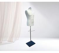 Generic Lusoria Mannequin de couture homme avec porte-pantalon écru/pied noir, H0GET9J90