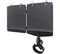 Generic Lyre de fanfare noire, support de clip de musique réglable, 16,3 x 19,1 cm, double pinces à 360°