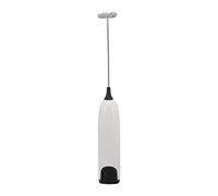 Generic Machine à Mousse de Lait électrique Professionnelle, Mousseur Portatif Facile à Utiliser pour le café et le Chocolat Chaud, Conception Durable (Blanc Noir)