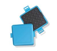 Generic Machine à Sandwichs Toastie pour -ondes, Conception Compacte Antiadhésive pour Petit Déjeuner Rapide, Collations au Fromage grillé, Silicone 170x145x35mm (BLUE)