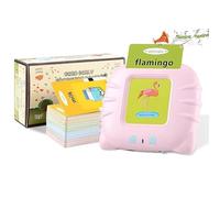 Generic Machine d'apprentissage de Cartes, Cartes Mémoire de Mots à Vue, Jouets pour bébé, Interprétation du Vocabulaire de Prononciation Standard pour Les Tout-Petits, Jouet d'apprentissage (Pink)