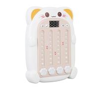 Generic Machine de Jeu de Boutons de Rythme éducatif pour Enfants, Jeu de Puzzle Portable avec écran de Score électronique (White)