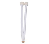 Generic Maillet de Tambour à Manipulation Douce, Kit de 2 Pièces en Bois pour Jouer de la Caisse Claire des Timbales, Matériau Antidérapant en érable (WHITE)