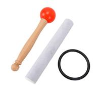Generic Maillet pour Bol Chantant, Maillet en Caoutchouc de 20 Cm avec Batteur en Peau de Mouton et Joint Torique pour Bols Chantants en Cristal Bols Tibétains (Orange Rouge)