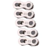 Generic Maillon de Chaîne à Dégagement Rapide pour Vélo Robuste pour 8/9/10 Vitesses - Connecteur en Acier Durable pour une Rotation Brillante - 5 Paires pour Réparation - Accessoire de Vélo (Pas de