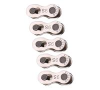 Generic Maillon de Chaîne à Dégagement Rapide pour Vélo Robuste pour 8/9/10 Vitesses - Connecteur en Acier Durable pour une Rotation Brillante - 5 Paires pour Réparation - Accessoire de Vélo (Pas de