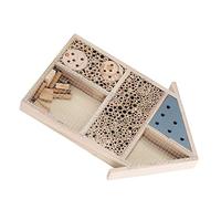 Generic Maison à Insectes en Bois, Maison d'abeille Décorative pour Nids de Jardin, Abri Naturel pour Abeilles et Insectes, 35x25,5 Cm, 1 unité