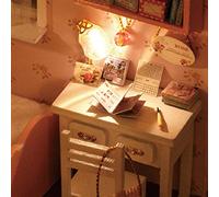 Generic Maison de Poupée Miniature Faite à la Main avec Instructions Détaillées pour Le Bricolage, Cadeau d'anniversaire Idéal pour Les Enfants et Décoration Parfaite pour la Maison, Jouet en Bois