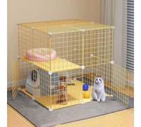 Generic Mall Cage en métal pour petit animal domestique pliable pour petit animal domestique pour grand animal domestique d'intérieur (taille : 70 x 70 x 107 cm) sagesse (75 x 75 x 73 cm)