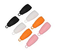 Generic Manchon de Toilette élastique étanche en Silicone de Protection pour Voyage en Plein Air 8 Pièces pour Bouteille de Shampoing Gel Capillaire Cosmétiques Silicone Rose Orange Noir Blanc